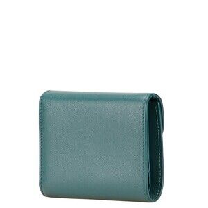 Celine green fold blue leather bi Triomphe wallet
